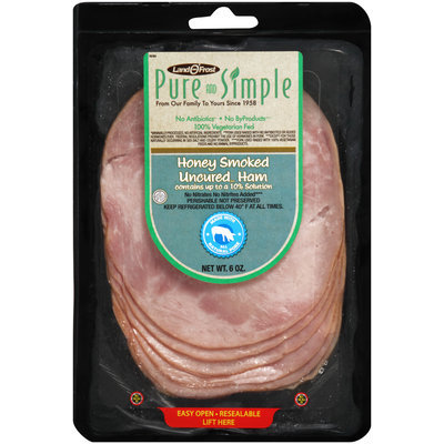 Land O' Frost® Pure and Simple Honey Smoked Uncured Ham 6 oz. Pack