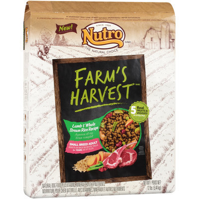 Nutro® Farm's Harvest™ Small Breed Adult Lamb & Whole Brown Rice Recipe Dog Food 12 lb. Bag