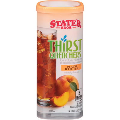 Stater Bros® Thirst Quenchers Peach Iced Tea Drink Mix 1.5 oz. Canister