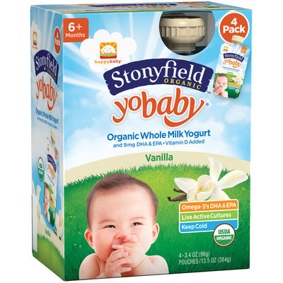 Stonyfield Organic™ YoBaby® Vanilla Yogurt 4-3.4 oz. Pouches