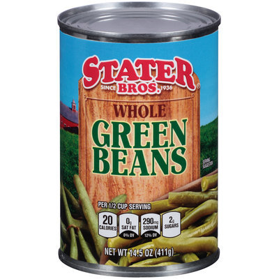 Stater Bros.® Whole Green Beans 14.5 oz. Can