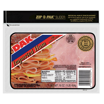 Dak Sliced Imported Ham Zip Pak