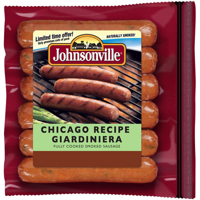 Johnsonville Chicago Recipe Giardiniera Smoked Sausage 14oz zip pkg (101721)
