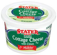 Stater Bros. Lowfat W/Chives 2% Milkfat Cottage Cheese 8 Oz Tub