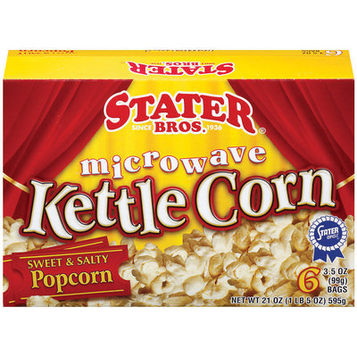 Stater Bros. Kettle Corn 6 Ct Microwave Popcorn 21 Oz Box