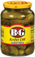 B&G Kosher Dill Gherkins W/Whole Spices Pickles 32 Oz Jar