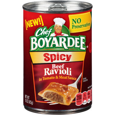 Chef Boyardee® Spicy Beef Ravioli in Tomato & Meat Sauce 15 oz. Can