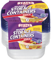 Stater Bros.® Reusable Storage Containers Snack 6 ct.