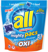 all® OXI mighty pacs® Laundry Detergent 60 ct. Pouch