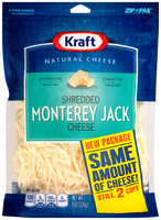 Kraft Shredded Monterey Jack Cheese 8 oz. ZIP-PAK®