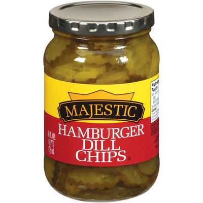 Majestic Hamburger Dill Chips Pickles 16 fl. oz.