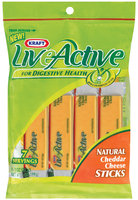 Kraft Liveactive Cheddar Natural 7 Ct Cheese Sticks 7 Oz Peg