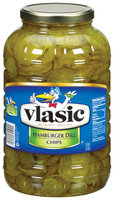 Vlasic Hamburger Dill Chips Pickles 1 Gal Plastic Jar