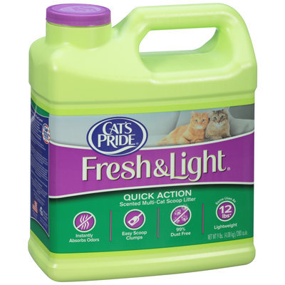 Cat's Pride® Fresh & Light® Quick Action Scented Multi-Cat Scoop Litter 9 lb. Jug