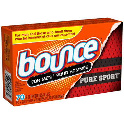Bounce Pure Sport Dryer Sheets For Men 70 Count