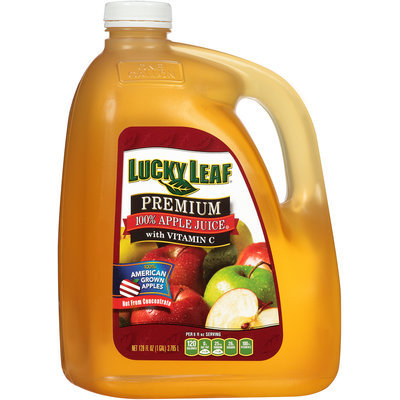 Lucky Leaf® Premium 100% Apple Juice with Vitamin C 128 fl. oz. Jug