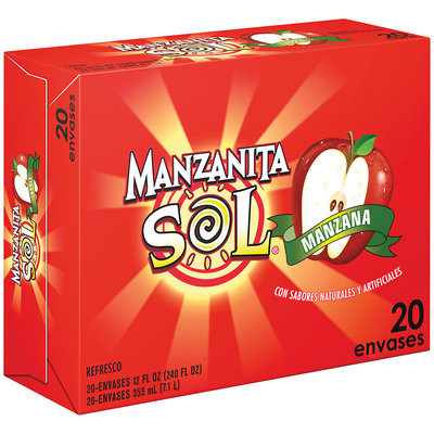Manzanita Sol® Apple Soda 20 Pack 12 fl. oz. Cans