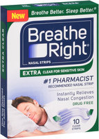 Breathe Right® Extra Clear Nasal Strips Tan 10 ct Box