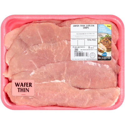 Wafer Thin Sirloin Pork Chops Tray
