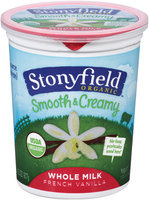 Stonyfield Organic™ Whole Milk French Vanilla Smooth & Creamy Yogurt 32 oz. Tub