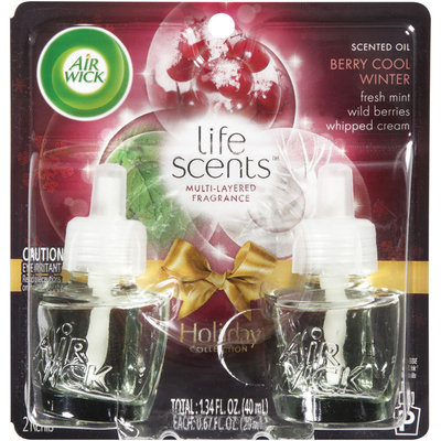 Air Wick® Life Scents™ Holiday Edition Berry Cool Winter Scented Oil Refills 2-0.67 fl. oz. Carded Pack