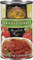 Springfield® Traditional Spaghetti Sauce 26.5 oz. Can