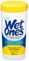 Wet Ones® Citrus Scent Antibacterial Hand Wipes 40 ct Container