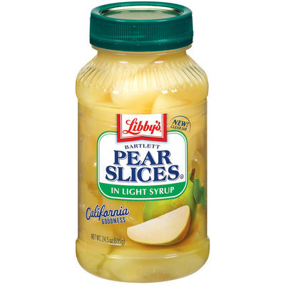 Libby's® Bartlett In Light Syrup Pear Slices 24.5 Oz Plastic Jar