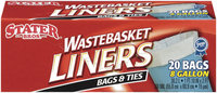 Stater Bros. Bags & Ties 8 Gal Wastebasket Liners 20 Ct Box