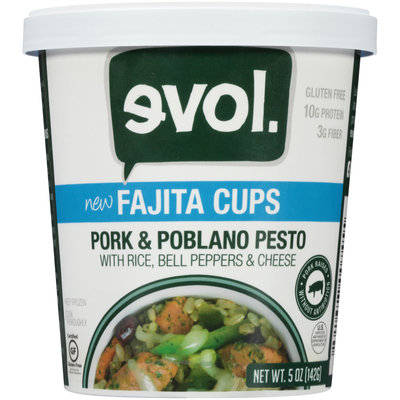 EVOL Pork & Poblano Pesto Fajita Cups 5 oz. Cup