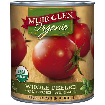 Muir Glen® Organic Whole Peeled Tomatoes with Basil 28 oz. Can