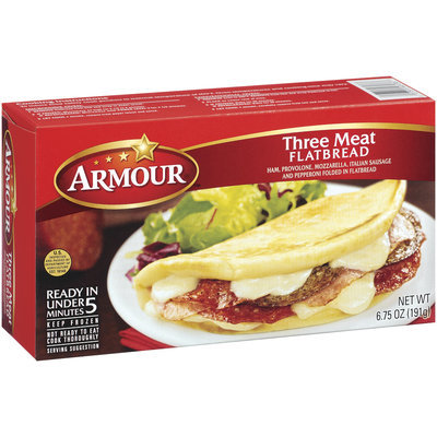 Armour Three Meat Flatbread Sandwich 6.75 Oz Box