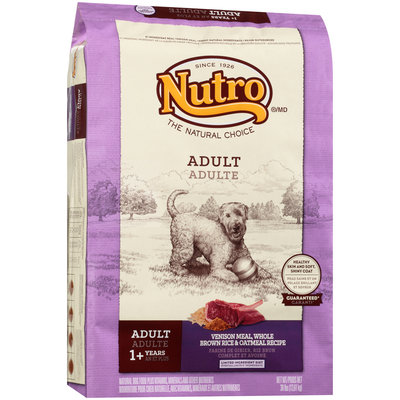Nutro® Adult Venison Meal, Whole Brown Rice & Oatmeal Recipe Dog Food 30 lb. Bag