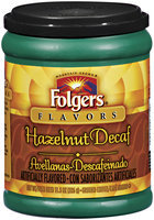 Folgers Flavors Hazelnut Decaf Coffee 11.5 Oz Canister