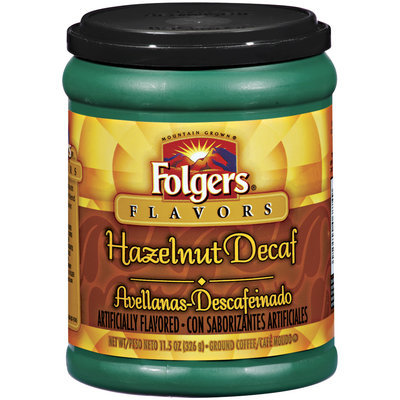 Folgers Flavors Hazelnut Decaf Coffee 11.5 Oz Canister