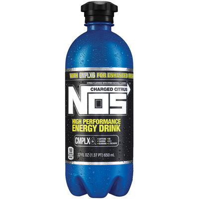 NOS High Performance Energy Drink Charged Citrus 22 fl. oz. Plastic Bottle