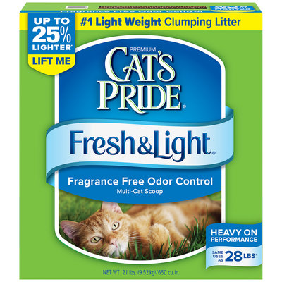 Cat's Pride Fresh & Light Premium Clumping Multi-Cat Scoopable Cat Litter 21 Lb Box