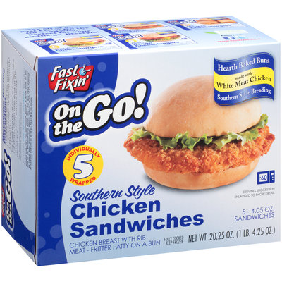 Fast Fixin'® On the Go! Southern Style Chicken Sandwiches 5-4.25 oz. Box