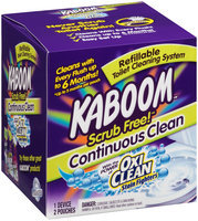 Kaboom™ Scrub Free!™ Continuous Clean with OxiClean™ Refillable Toilet Cleaning System Box