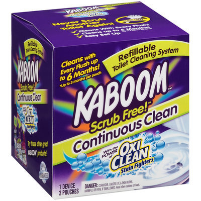 Kaboom™ Scrub Free!™ Continuous Clean with OxiClean™ Refillable Toilet Cleaning System Box