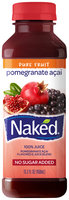 Naked Juice Pomegranate Acai 100% Juice 15.2 Oz Plastic Bottle