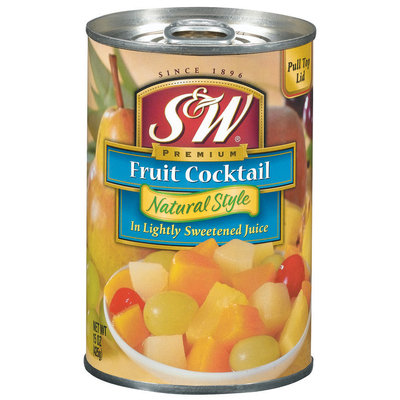 S&W® Natural Style Fruit Cocktail in Lightly Sweetened Juice 15 oz. Pull-Top Can