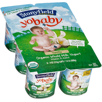 Stonyfield Organic™ YoBaby® Vanilla Yogurt 6-4 oz. Cups