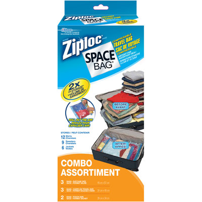 Ziploc® Space Bag® Compressible Travel Combo Storage Bags 8 ct Box