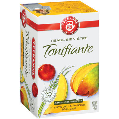 Teekanne Herbal Wellness Caffeinated Passionfruit Mango Tea Tea Bags 20 Ct Box