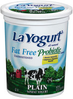 La Yogurt Fat Free Plain Unsweetened Yogurt Probiotic 32 Oz Tub