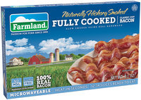 Farmland® Naturally Hickory Smoked Fully Cooked Classic Cut Bacon 2.1 oz. Package