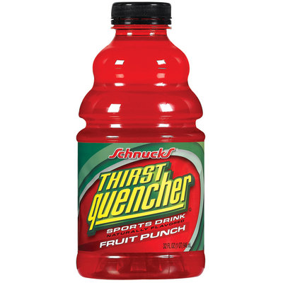 Schnucks Thirst Quencher Fruit Punch Sports Drink 32 Oz Plastic Bottle