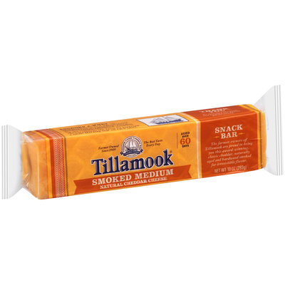 Tillamook Smoked Cheddar 10 Oz Snack Bar Cheese 10 Oz Chunk