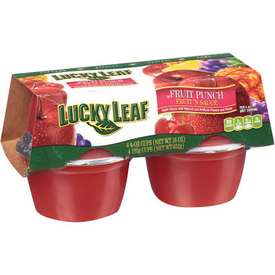 Lucky Leaf® Fruit Punch Fruit 'N Sauce 4-4 oz. Cups